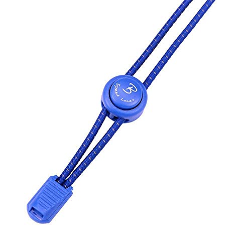 Bernit Schnürsenkel ohne binden, reflektierende elastische Schnürsenkel mit Schnellverschluß, Schnellschnürsystem Kinder anpassbare Länge 120 cm (royal blau) von Bernit