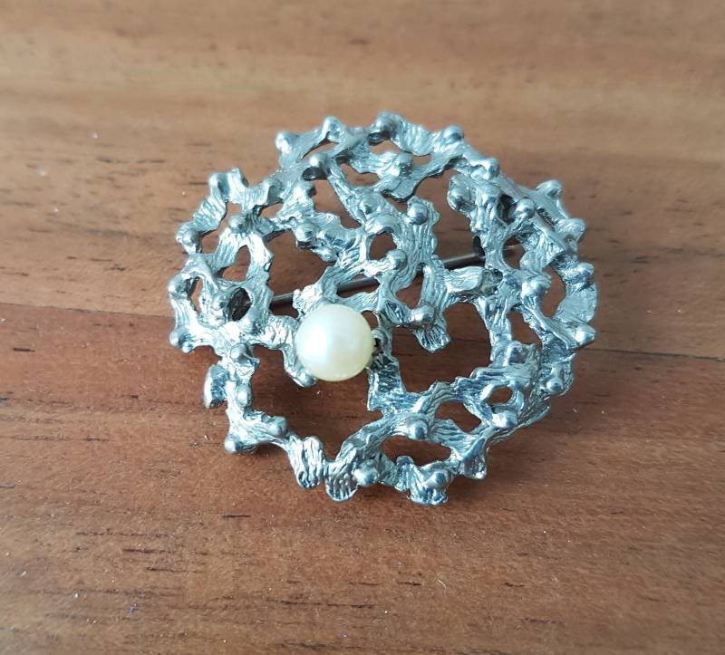 Alte Brosche , Vintage 1960 von BernsteinBoutique