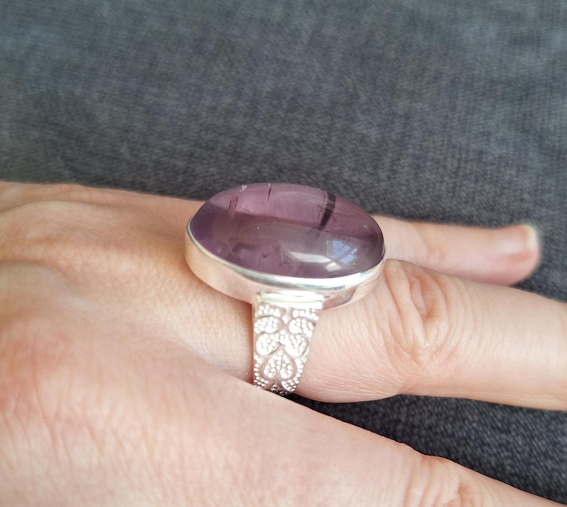 Amethyst , in Silber Ring von BernsteinBoutique