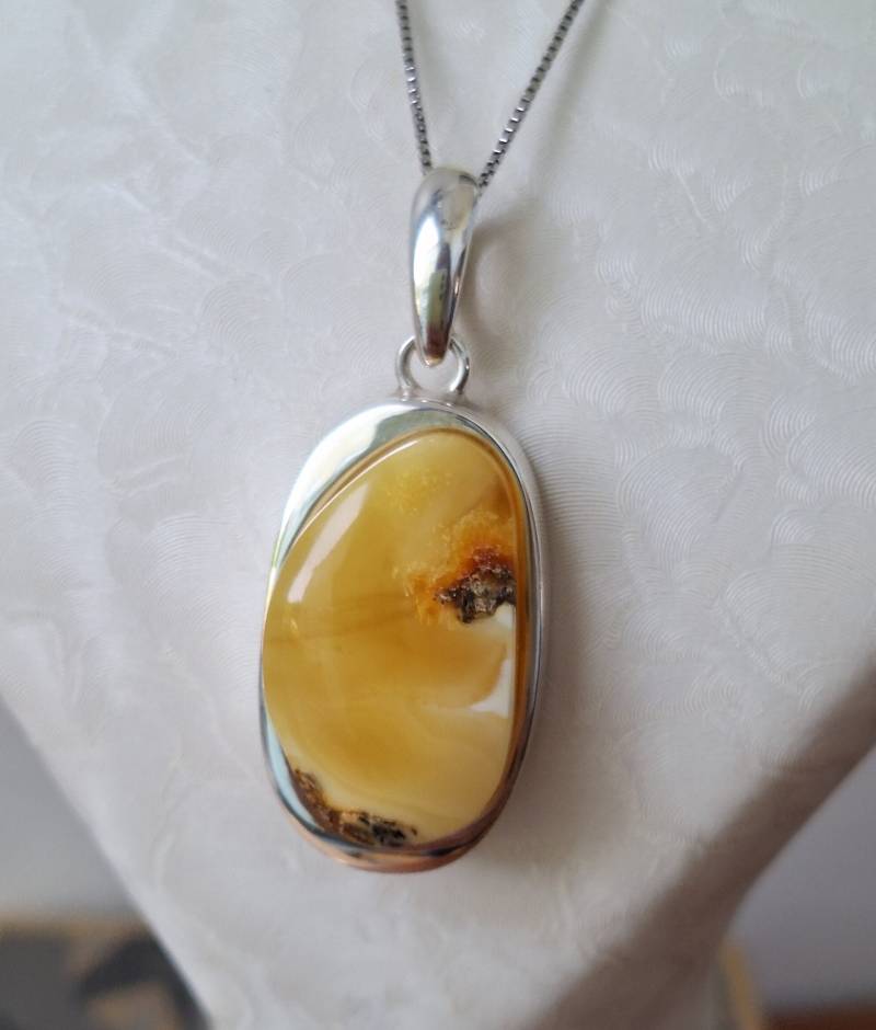 Bernstein , Anhänger in Silber Silberanhänger Amber Silver von BernsteinBoutique
