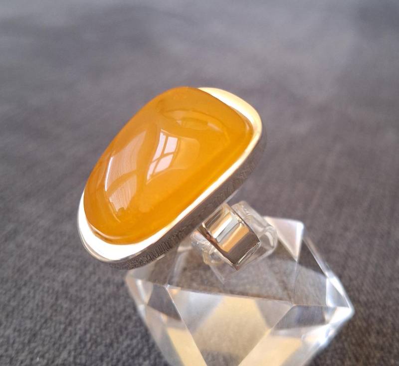 Bernstein , Bernsteinanring Silberring Mit Amber Ring von BernsteinBoutique