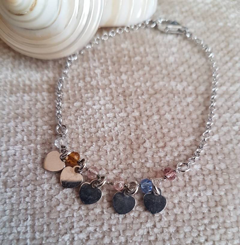 Buntesteine Armband , Mit Bunte Steine Silber von BernsteinBoutique