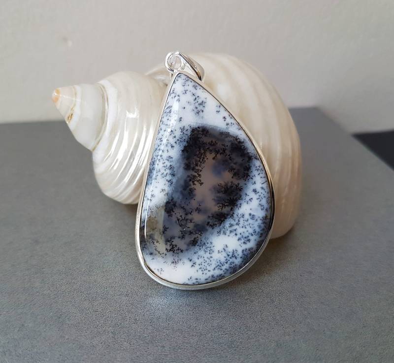 Dendrit , Opal Anhänger in Silber Mit von BernsteinBoutique