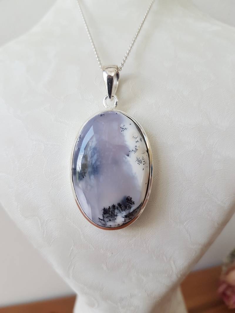 Dendrit Opal Anhänger , in Silber Mit von BernsteinBoutique