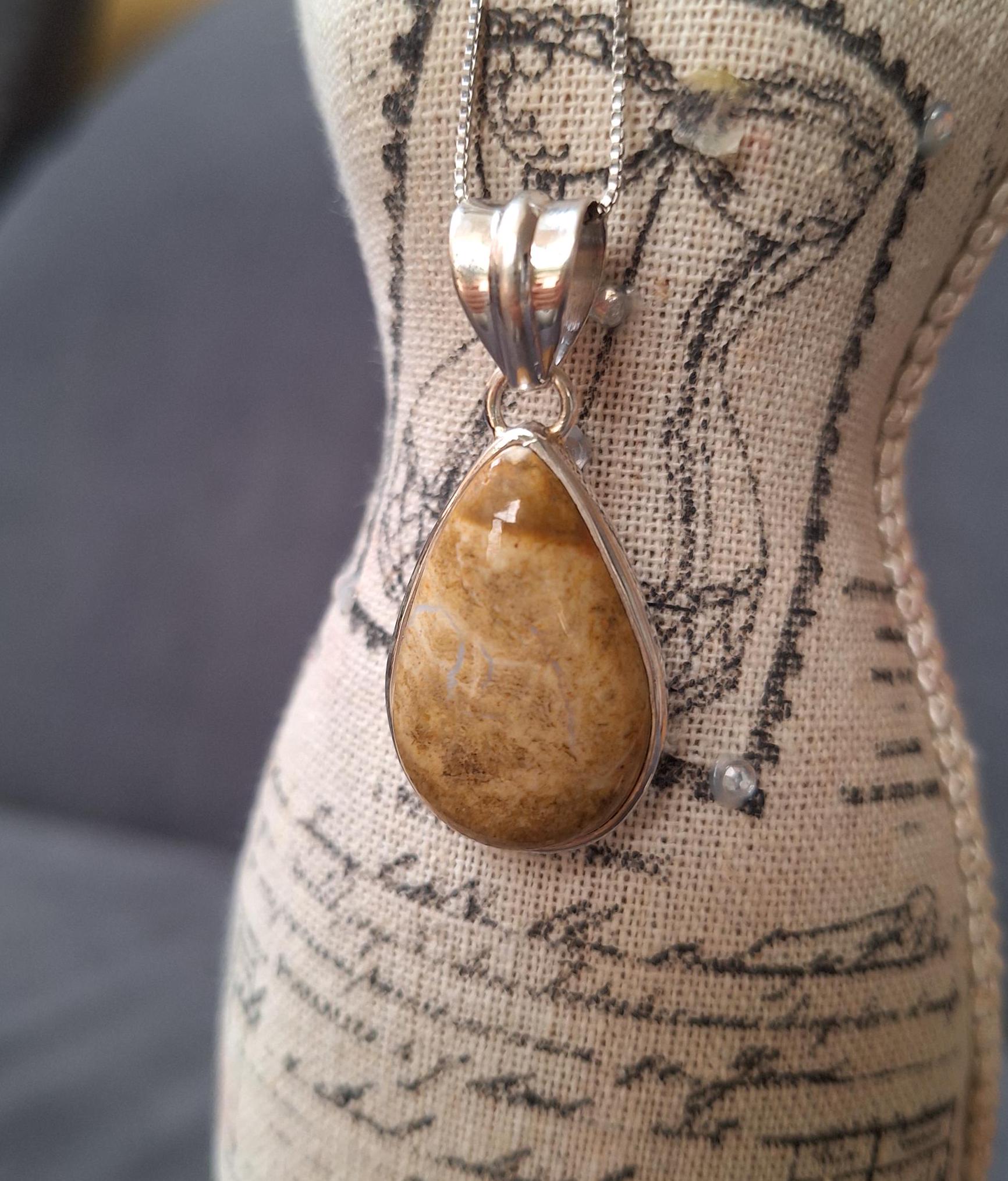 Jaspis , Anhänger in Silber Silberanhänger 925 Silver von BernsteinBoutique