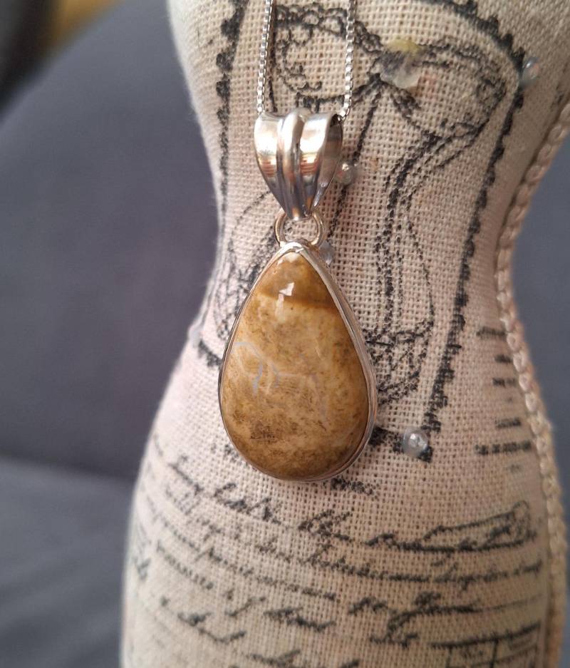 Jaspis , Anhänger in Silber Silberanhänger 925 Silver von BernsteinBoutique