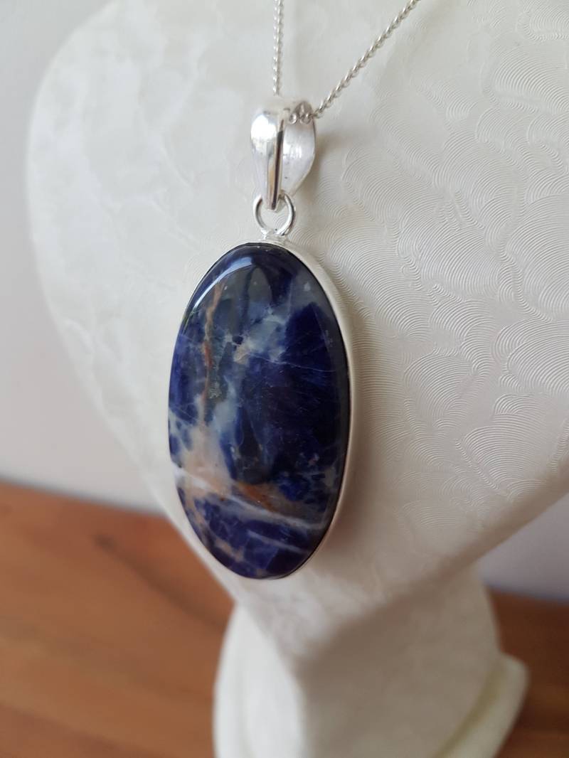 Sodalith Anhänger , Sodalite in Silber Mit Sodalit von BernsteinBoutique