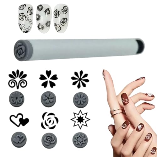 Flower Nail Stamper – Schnell-Stempel-Set, wiederverwendbare Nagelkunst, langlebig, präzise Prägeplatte in Salonniveau, Party-Ideen oder Romantik-Maniküre von Berriphonia