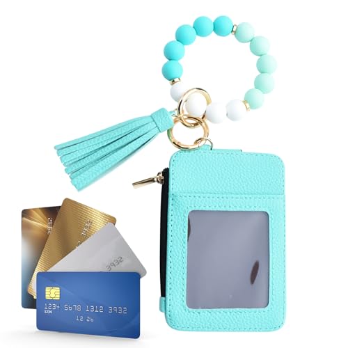 Perlen -Armbandbrieftasche - Quasten -Schlüsselbund -Kartengeldbörse, schicker Armbandhalter | Tragbare Kartentasche für Frauen Party Reisen Hochzeit Einkaufsferien Urlaub tägliche Modezubehör von Berriphonia