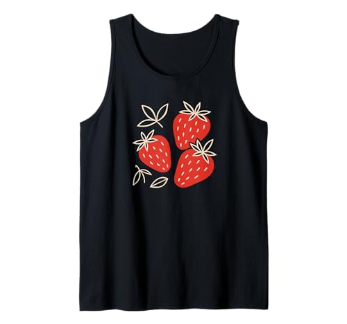 Süßes Erdbeeren und Blätter-Frucht-Design für Kinder, Frauen Tank Top Süßes Erdbeeren und Blätter-Frucht-Design für Kinder, Frauen Tank Top von Berry Bright Apparel