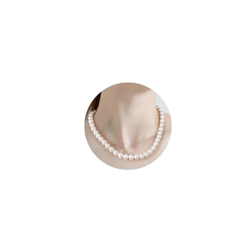 10mm Perlenkette Damen, Perlenkette Choker Perlen Kette Damen Modeschmuck Damen für Liebe, Perlenkette Frauen Pearl Necklace für Freunde, Kette Perle Halskette Damen Geschenke für Frauen Valentinstag von Berry Only