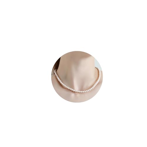 Berry Only Perlenkette Damen Perlen Kette White Pearl Kette Perlenkette Herren Damenmode Einfache Perlenkette für Frauen Valentinstag von Berry Only
