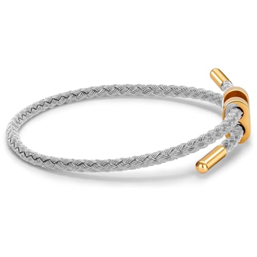 Berry Only Armband Damen Gold, Verstellbarer Armreif Aus Stahldraht, Dupes Schmuck Partnerarmbänder Freundschaftsarmband, Geschenke für Frauen Zum Valentinstag, Grau von Berry Only