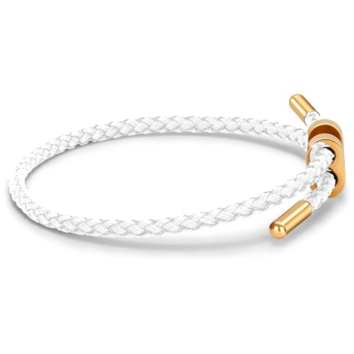 Berry Only Armband Damen Gold, Verstellbarer Armreif Aus Stahldraht, Dupes Schmuck Partnerarmbänder Freundschaftsarmband, Geschenke für Frauen Zum Valentinstag, Weiß von Berry Only