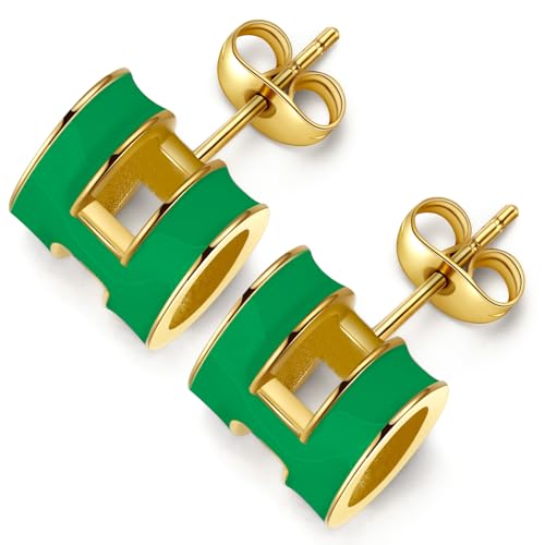 Ohrringe Gold Ohrringe Damen, Buchstaben Ohrstecker Gold, Grün Damenohrringe Schmuck Damen Geschenke für Frauen Geburtstage Valentinstag Jahrestag Weihnachten Ohrringe Gold Ohrringe Damen, Buchstaben Ohrstecker Gold, Grün Damenohrringe Schmuck Damen Geschenke für Frauen Geburtstage Valentinstag Jahrestag Weihnachten von Berry Only
