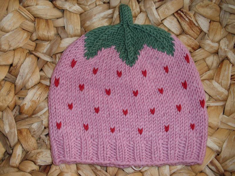 Babymütze Kindermütze Helle Himbeere - 100% Wolle in Wunschgröße Handgestrickt von BerryBox