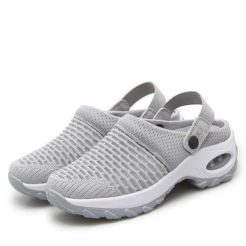 Berrynight Orthopädische Clogs für Damen mit Luftpolsterunterstützung zur Reduzierung des Drucks auf Rücken und Knie, orthopädische Clogs für Frauen, grau, 38 EU Berrynight Orthopädische Clogs für Damen mit Luftpolsterunterstützung zur Reduzierung des Drucks auf Rücken und Knie, orthopädische Clogs für Frauen, grau, 38 EU von Berrynight