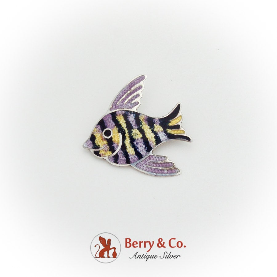 Figural Fisch Brosche Pin Emaille Sterlingsilber Mexico Figural Fisch Brosche Pin Emaille Sterlingsilber Mexico von BerrysGems