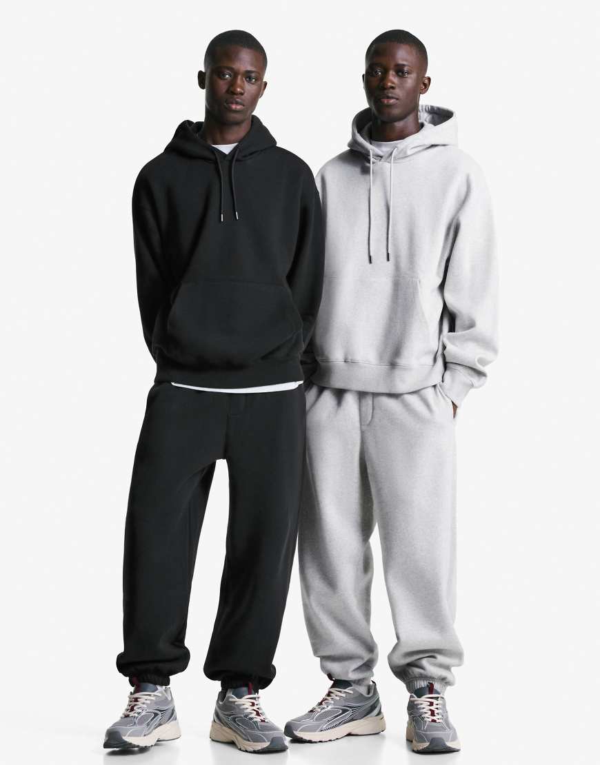 Bershka - 2er-Pack Fleece-Jogginghosen in Beige-Neutral von Bershka