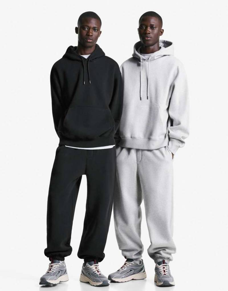 Bershka - 2er-Pack Fleece-Jogginghosen in Beige-Neutral von Bershka