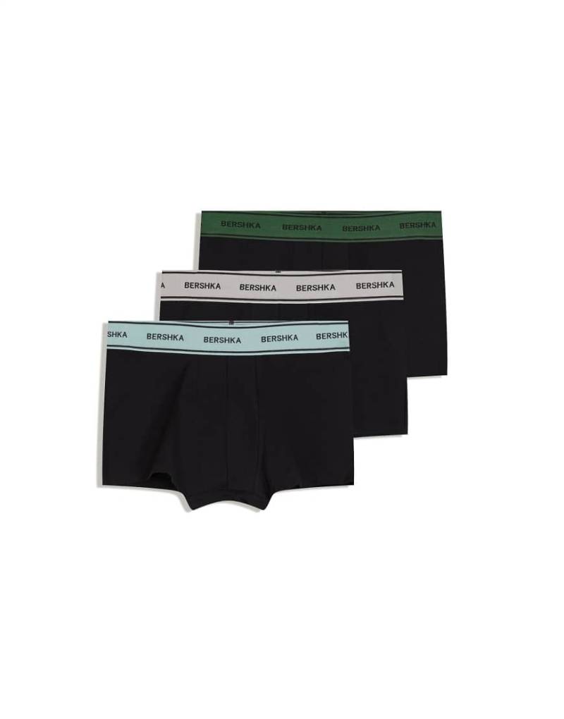 Bershka - 3er-Pack Boxershorts in Grün von Bershka