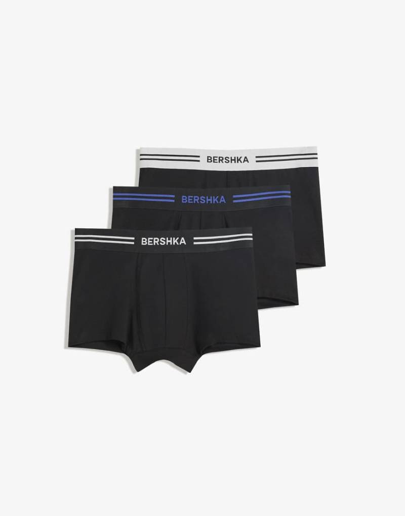 Bershka - 3er-Pack Boxershorts in Jeansblau von Bershka