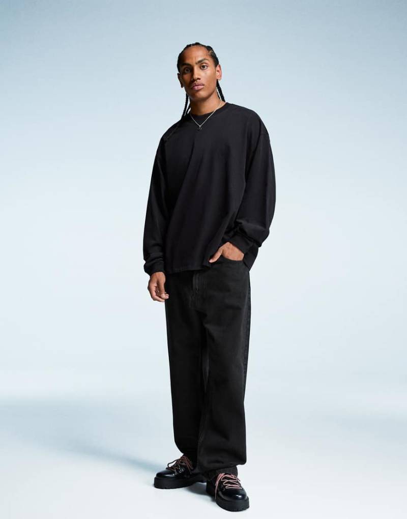 Bershka - Baggy-Jeans in Schwarz von Bershka