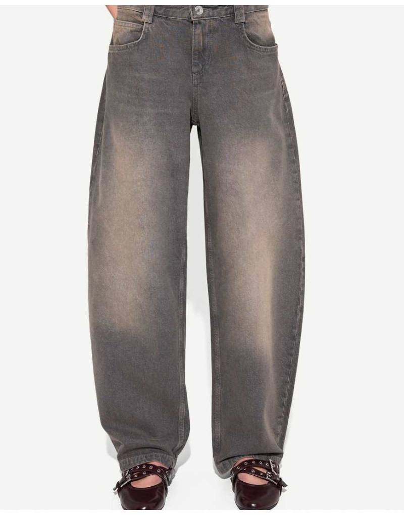 Bershka - Barrel-Jeans in Grau von Bershka