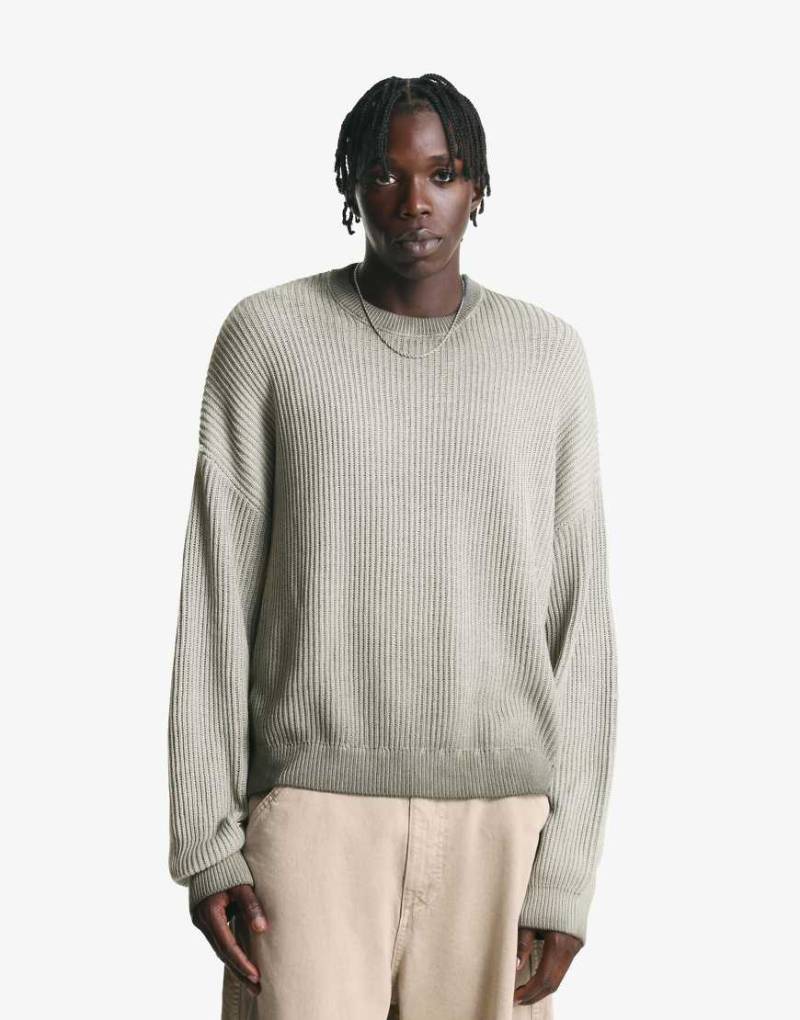 Bershka - Boxy-Fit-Pullover in Hellgrau von Bershka