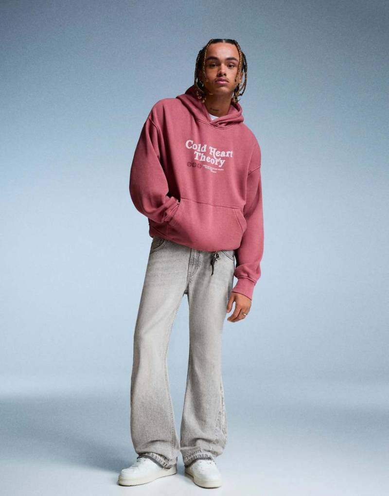 Bershka - Gerade Schlag-Jeans in Hellgrau Bershka - Gerade Schlag-Jeans in Hellgrau von Bershka