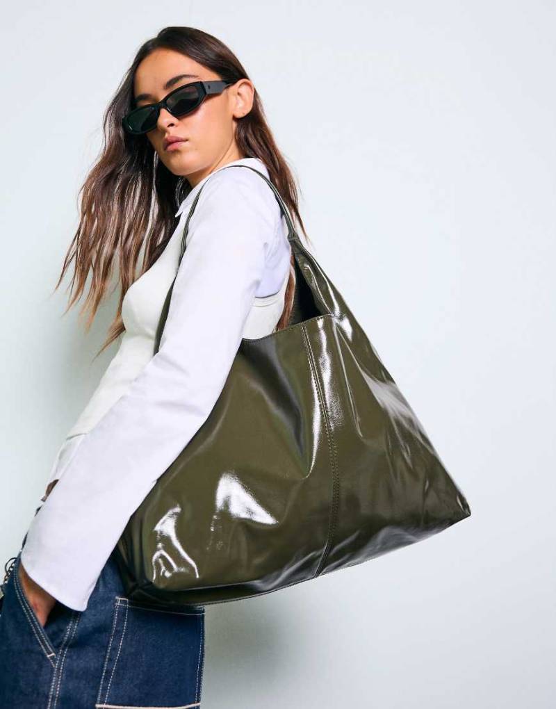Bershka - Handtasche in Khaki-Grün von Bershka