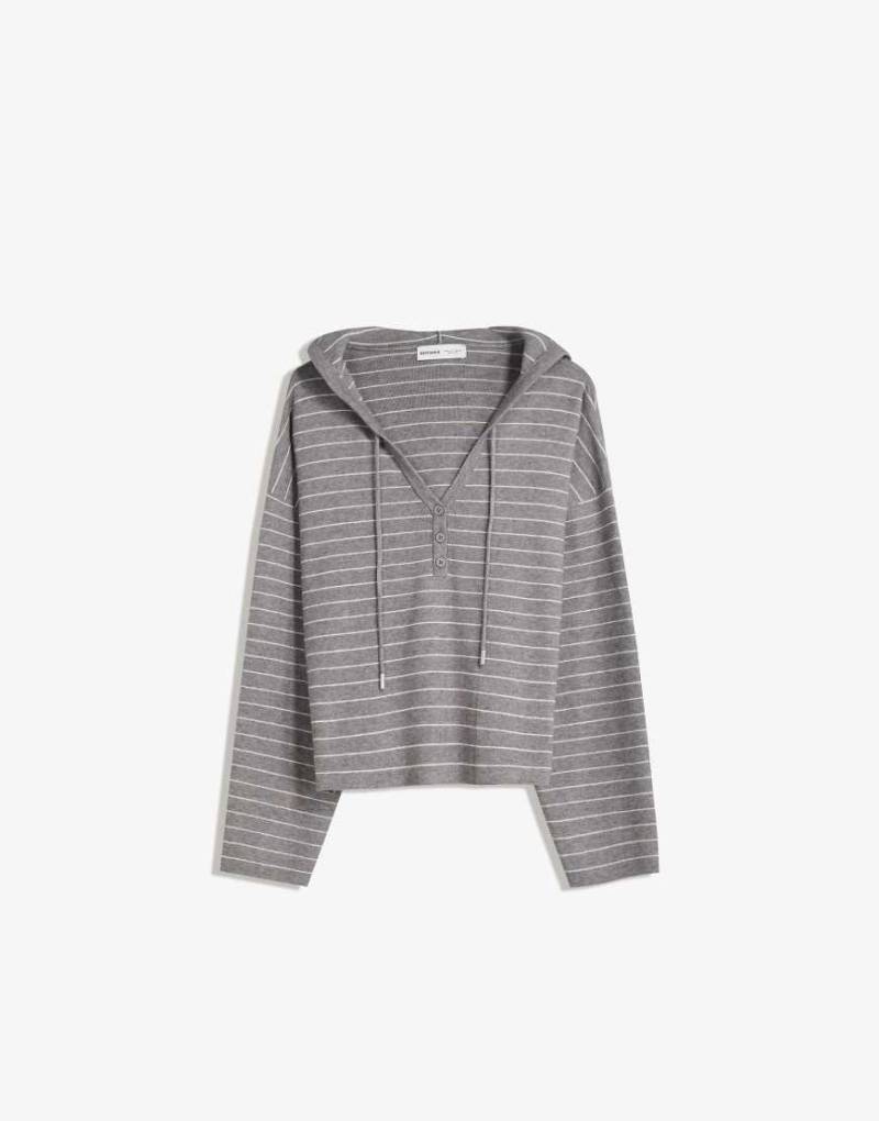 Bershka - Kapuzenpullover in Grau von Bershka