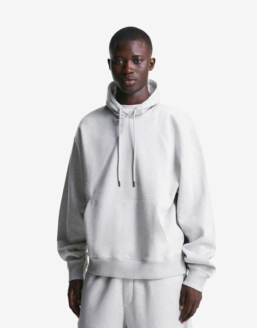 Bershka - Kapuzenpullover in Hellgrau von Bershka