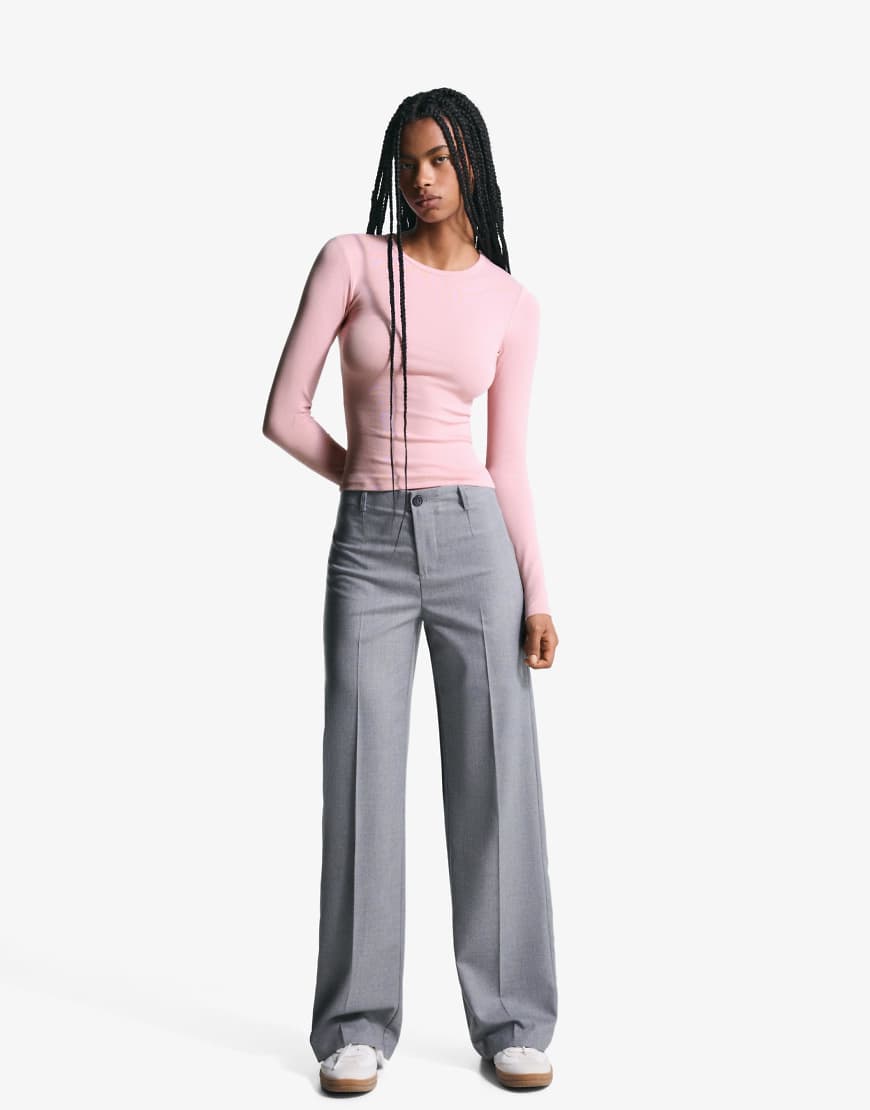 Bershka - Langärmliges Oberteil in Rosa von Bershka