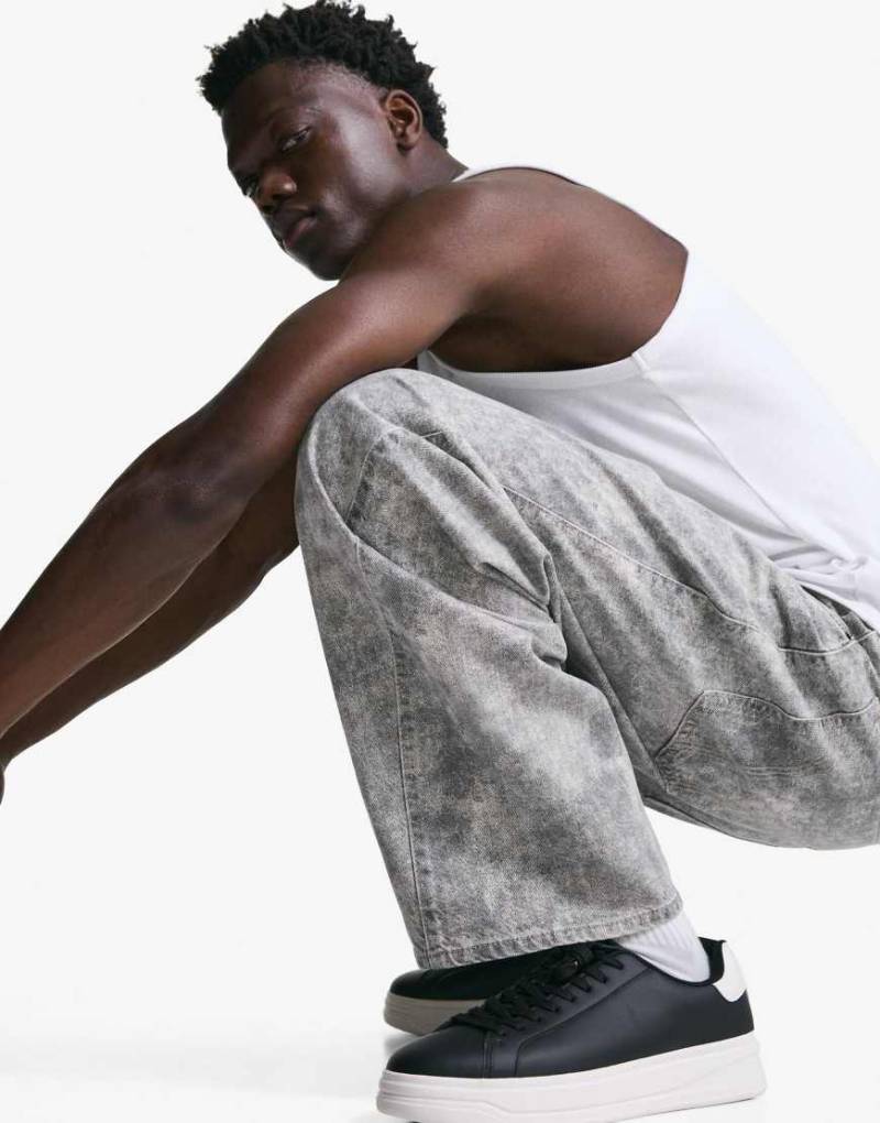 Bershka - Minimalist - Sneaker zum Schnüren in Schwarz von Bershka