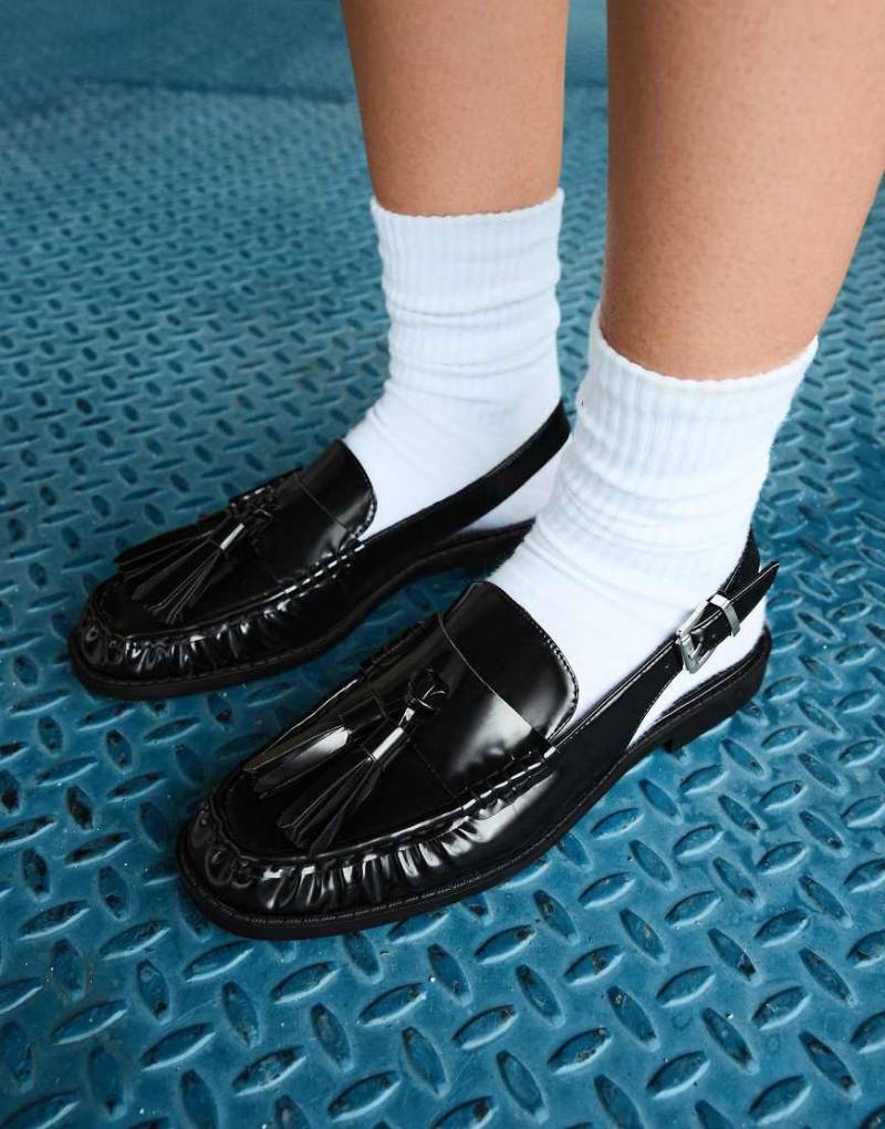 Bershka - Mules in Schwarz mit Quasten von Bershka