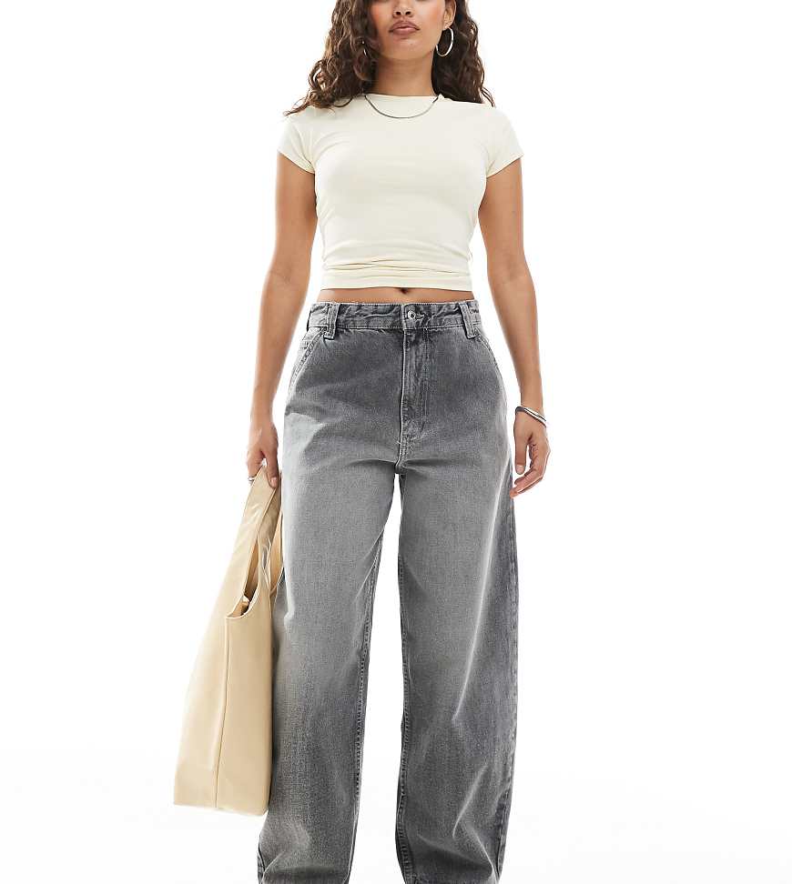 Bershka Petite - Skater-Jeans in Grau von Bershka