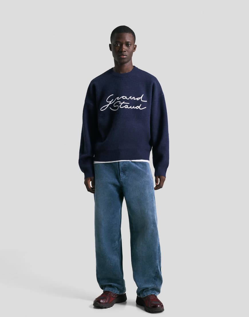 Bershka - Sehr weite Cordhose in Jeansblau Bershka - Sehr weite Cordhose in Jeansblau von Bershka