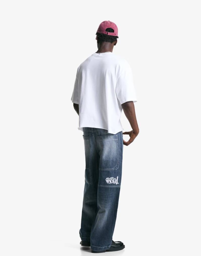 Bershka - Sehr weite Jeans in Jeansblau von Bershka