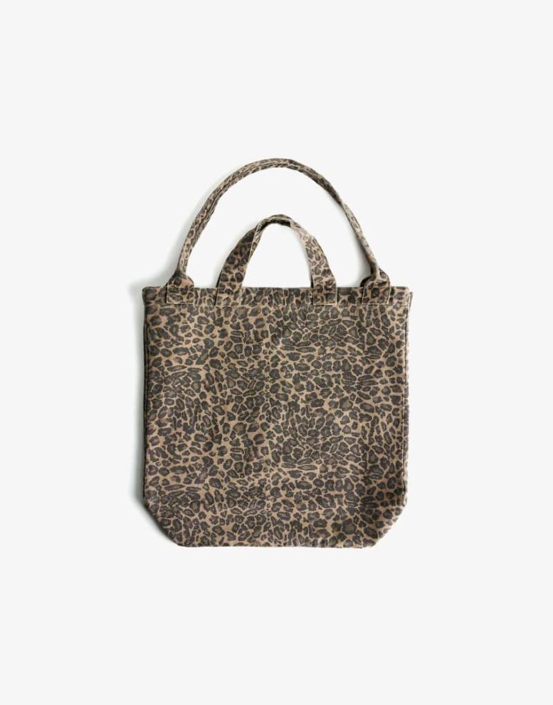 Bershka - Shopper-Tasche in Braun mit Tierfellmuster-Brown von Bershka