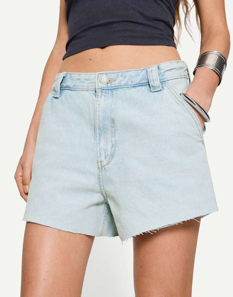 Bershka - Skater-Bermuda-Shorts in Blau aus Denim von Bershka