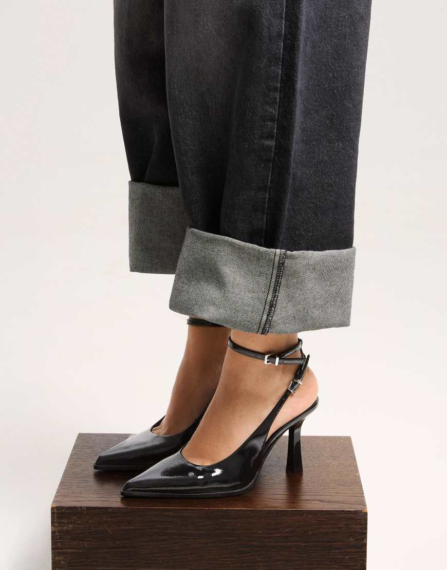 Bershka - Slingback-Schuhe in Schwarz mit Absatz Bershka - Slingback-Schuhe in Schwarz mit Absatz von Bershka