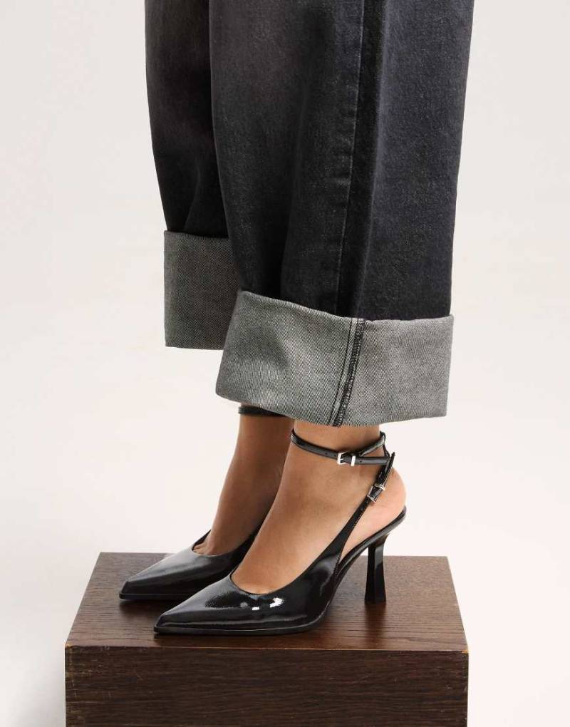 Bershka - Slingback-Schuhe in Schwarz mit Absatz von Bershka