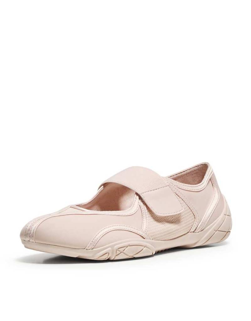 Bershka - Sportliche Ballerinas in Rosa von Bershka