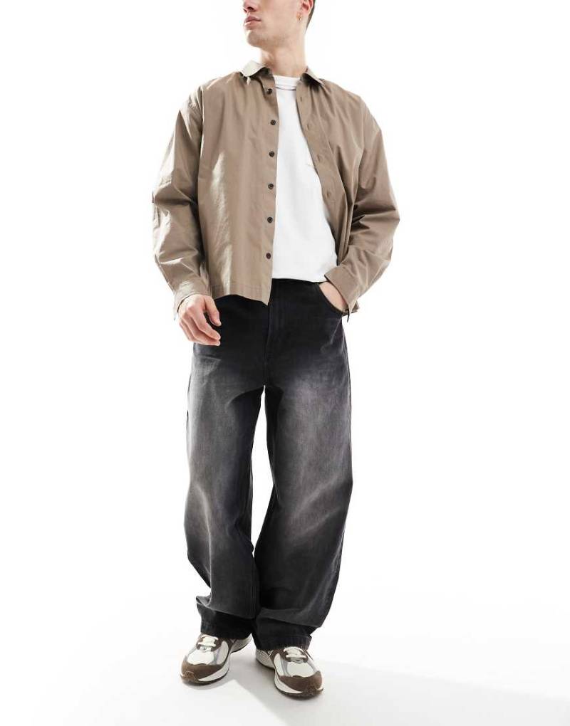 Bershka - Superweite Jeans in Schwarz von Bershka