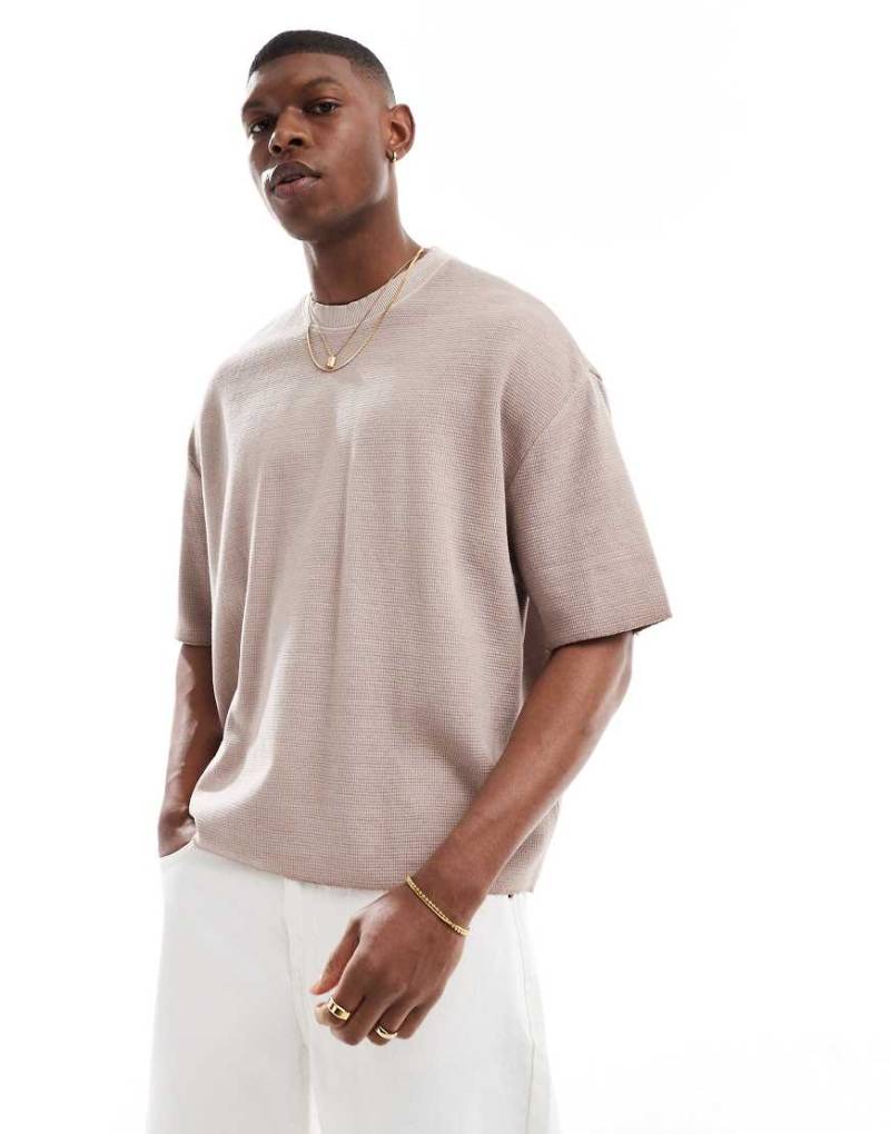 Bershka - T-Shirt in Grau mit Waffelstruktur Bershka - T-Shirt in Grau mit Waffelstruktur von Bershka