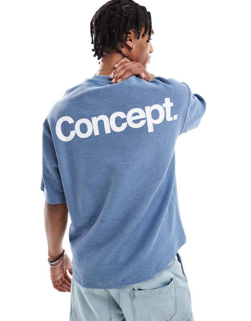 Bershka - T-Shirt in Hellgrau mit „Concept"-Rückenprint Bershka - T-Shirt in Hellgrau mit „Concept"-Rückenprint von Bershka