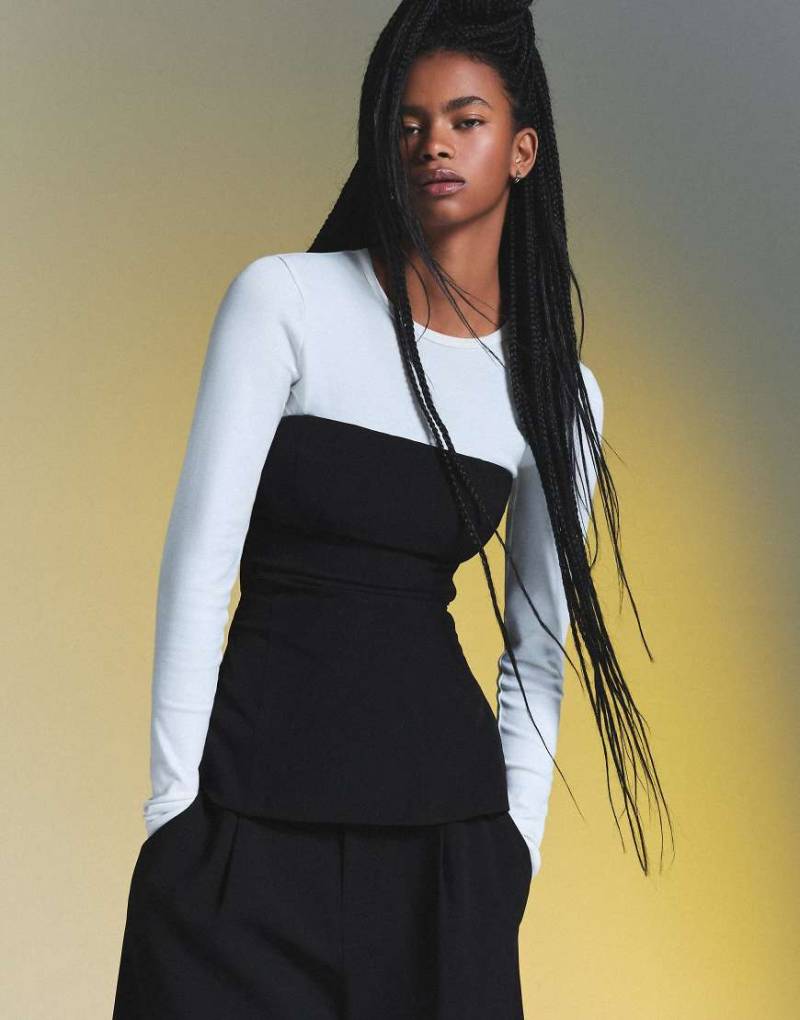 Bershka - Trägerloses Oberteil in Schwarz von Bershka