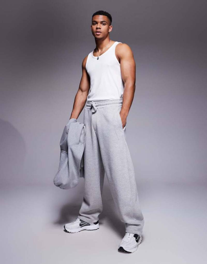 Bershka - Weiche Balloon Fit Hose in Steingrau von Bershka