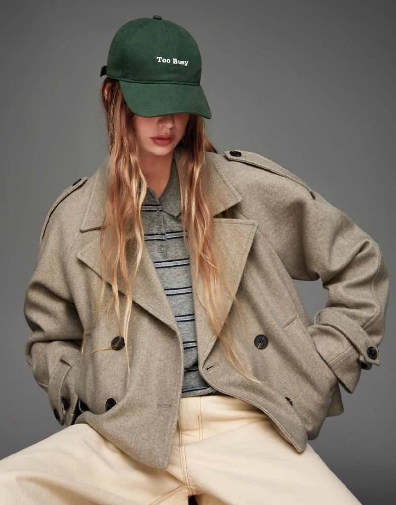 Bershka - Weicher Trenchcoat in Grün Bershka - Weicher Trenchcoat in Grün von Bershka